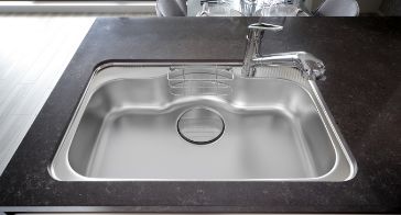 ワイド800mmの静音シンク